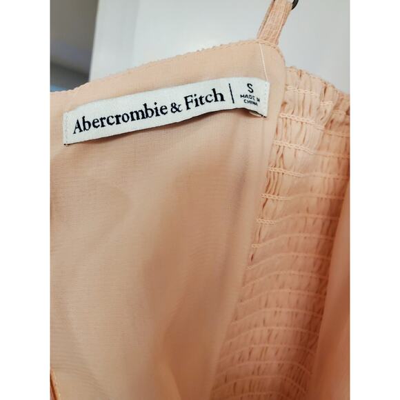 Abercrombie & Fitch Pink Crinkle Texture Twist-Front Mini Dress | Size Small - Picture 8 of 10
